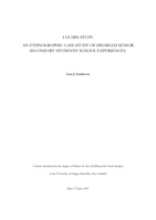I Learn Stuff: An Ethnographic Case Study of Disabled Senior Secondary Students' School Experiences.