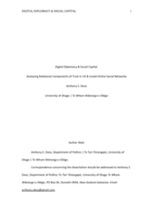 Digital Diplomacy & Social Capital: Analysing Relational Components of Trust in US & Israeli Online Social Networks