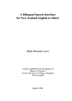 A bilingual speech interface for New Zealand English to Māori