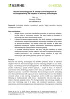 Beyond technology use: A people-centred approach to reconceptualising the adoption of learning technologies