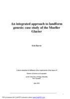 An integrated approach to landform genesis: case study of the Mueller Glacier