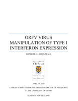 ORFV virus manipulation of type I interferon expression