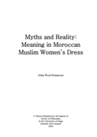 Myths and Reality: Meaning In Moroccan Muslim Women's Dress