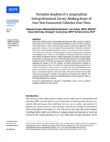 Template Analysis of a Longitudinal Interprofessional Survey: Making Sense of Free-Text Comments Collected Over Time