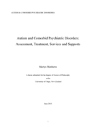 Autism and Comorbid Psychiatric Disorders: Assessment, Treatment, Services and Supports