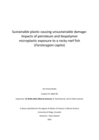 Sustainable plastic causing unsustainable damage: Impacts of petroleum and biopolymer microplastic exposure to a rocky reef fish (Forsterygion capito)