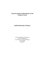 Characterization of Siderophores in the Southern Ocean