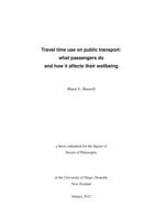 Travel time use on public transport: what passengers do and how it affects their wellbeing