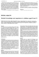 Alcohol knowledge and experience in children aged 9 and 11