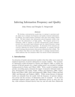 Inferring information frequency and quality