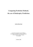 Comparing predictor methods; the case of bankruptcy predictions