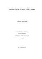 Nutrition therapy for active Crohn's disease