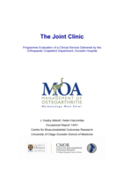 The Joint Clinic: Programme Evaluation of a clinical service delivered by the Orthopaedic Outpatient Department, Dunedin Hospital