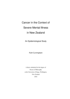 Cancer in the Context of Severe Mental Illness in New Zealand:  An Epidemiological Study