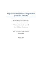 Regulation of the human adiponutrin promoter, PNPLA3