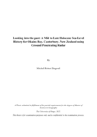 Looking into the past: A Mid to Late Holocene Sea-Level History for Okains Bay, Canterbury, New Zealand using Ground Penetrating Radar