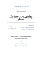 The impact of copy number variation on gout, and the apple genome
