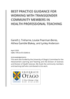 Best Practice Guidance for Working with Transgender Community Members in Health Professional Teaching