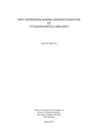 Wnt expression during osseointegration of titanium dental implants