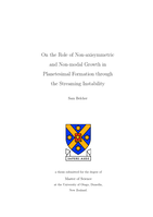 On the Role of Non-axisymmetric and Non-modal Growth in Planetesimal Formation through the Streaming Instability