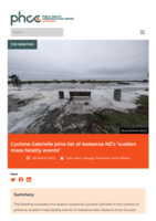 Cyclone Gabrielle joins list of Aotearoa NZ’s 'sudden mass fatality events'