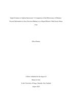 Expert Evidence or Judicial Instruction? A Comparison of the Effectiveness of Memory- Focused Information on Juror Decision-Making in an Alleged Historic Child Sexual Abuse Case