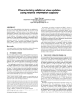 Characterising relational view updates using relative information capacity