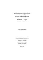 Paleoseismology of the NW Cardrona Fault, Central Otago