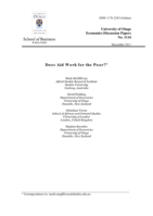 Does Aid Work for the Poor?