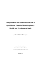 Lung function and cardiovascular risk at age 45 in the Dunedin Multidisciplinary Health and Development Study