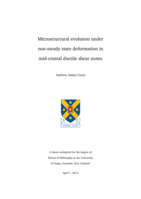 Microstructural evolution under non-steady state deformation in mid-crustal ductile shear zones