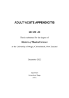 Adult Acute Appendicitis