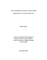 The development of theatre in Easter Island: Hakararama i Te A'amu o Rapa Nui