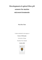 Development of optical fibre pH sensors for marine microenvironments