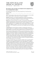 Prevalence and correlates of irritable bowel symptoms in a New Zealand birth cohort