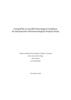 Living With an Invisible Neurological Condition: An Interpretative Phenomenological Analysis Study