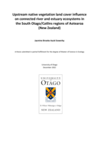 Upstream native vegetation land cover influence on connected river and estuary ecosystems in the South Otago/Catlins regions of Aotearoa (New Zealand)