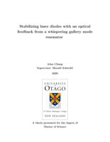 Stabilizing laser diodes with an optical feedback from a whispering gallery mode resonator