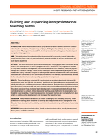 Building and expanding interprofessional teaching teams.