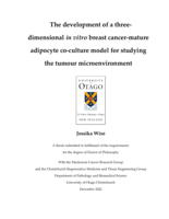 The development of a three-dimensional in vitro breast cancer-mature adipocyte co-culture model for studying the tumour microenvironment