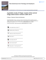 A geodetic study of Otago: results of the central Otago deformation network 2004–2014