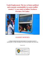 Youth Employment: The key to future political and economic sustainability in a post-conflict country? A case study in Jaffna, Northern Province, Sri Lanka