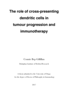 The role of cross-presenting dendritic cells in tumour progression and immunotherapy