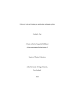 Effects of cold and clothing on metabolism in female cyclists