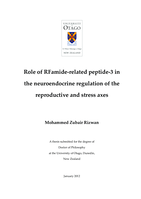 Role of RFamide-related peptide-3 in the neuroendocrine regulation of the reproductive and stress axes