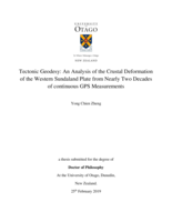 Tectonic Geodesy: An Analysis of the Crustal Deformation of the Western Sundaland Plate from Nearly Two Decades of continuous GPS Measurements
