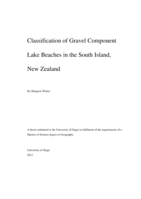 Classification of Gravel Component Lake Beaches in the South Island, New Zealand