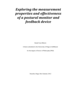 Exploring the measurement properties and effectiveness of a postural monitor and feedback device
