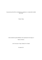 Casein protein and its effect on rehydration in comparison to a commercially available sports drink