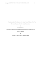 Teaching Teachers:  The Influences on the Primary Science Pedagogy of First Year Pre-Service Teachers at Two New Zealand Universities